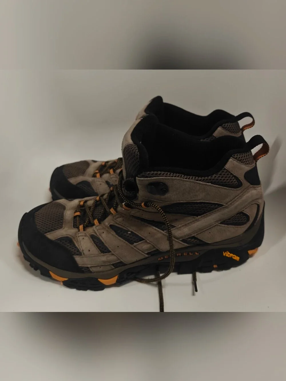 Merrell Moab 2 Mid Ventilator Hiking Boots Men’s Size 14 Walnut Brown Trail Shoe